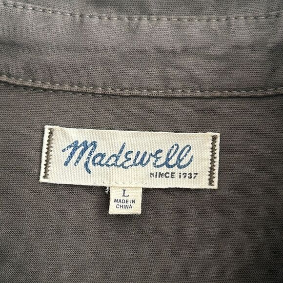 MADEWELL Women’s 100% Cotton Military Cargo Utility Shirt Jacket Green Size L - Picture 5 of 10